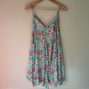 Lux LA Floral Dress with Pink Roses